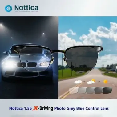 Tròng Đổi Màu Chống Chói NOTTICA X5 BLUE CONTROL DRIVING 1.56