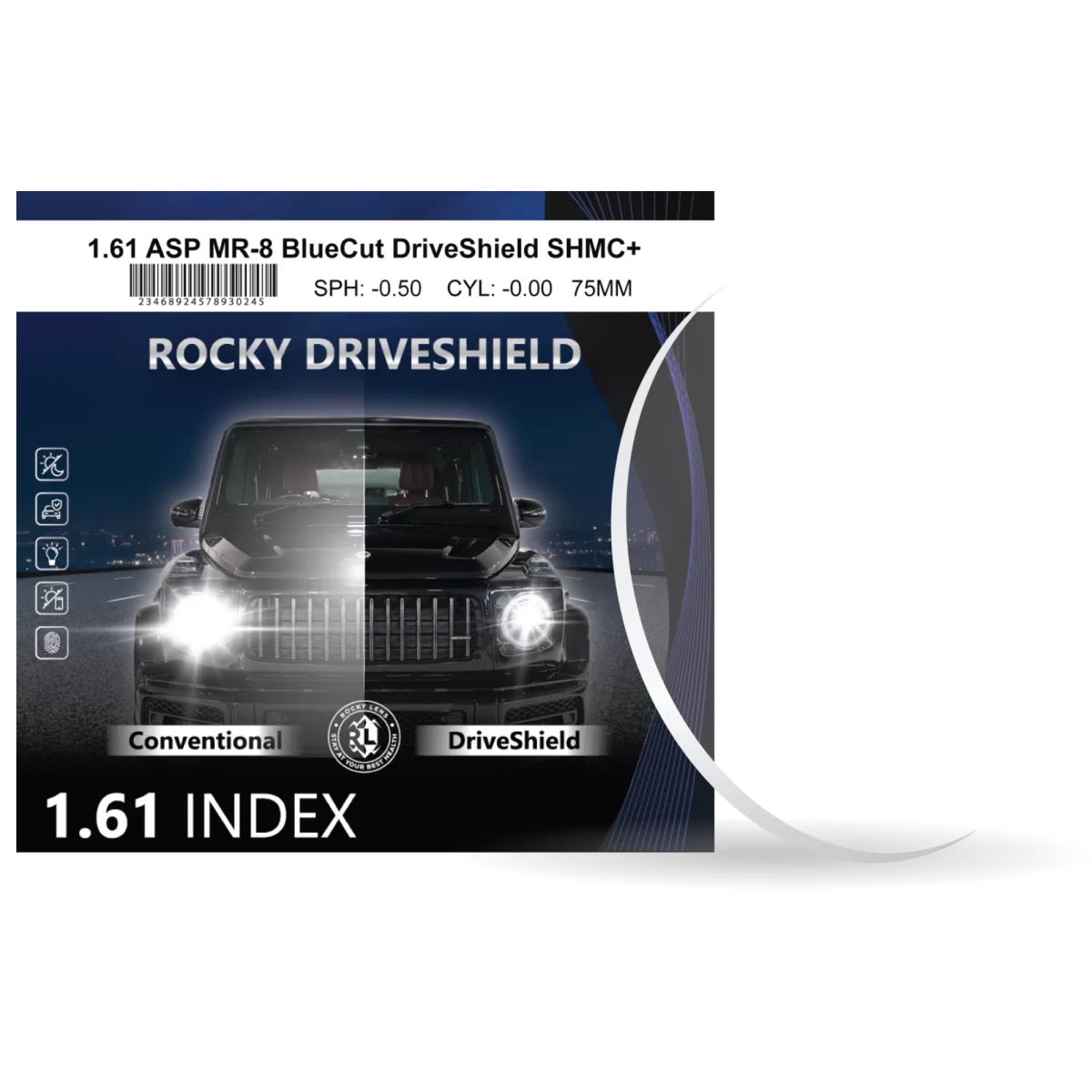Tròng kính Drivershield 1.61 Index